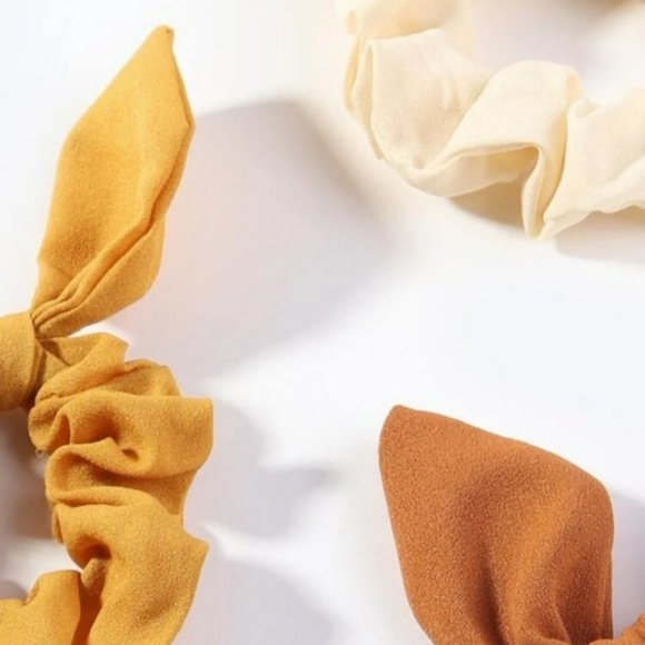 Set of 6 Simple Scrunchie Hair Ties - Picture 2 of 4